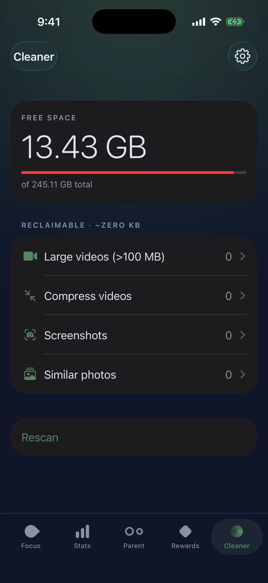 Resetly Cleaner — free up storage from large videos, screenshots and similar photos